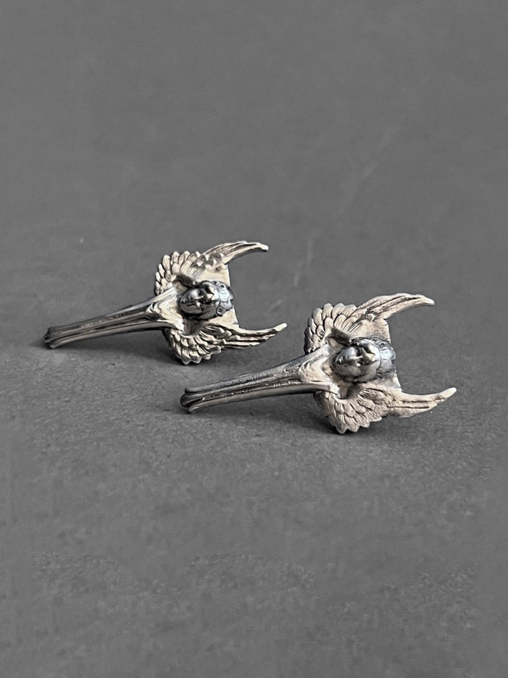 RARE: Vintage Art Deco Sterling Silver Angel Earrings